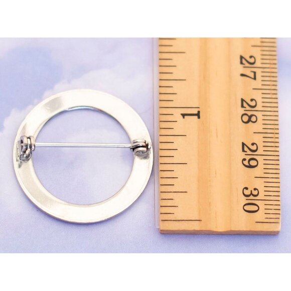 Vintage Minimalist Sterling Silver Tone Christmas Pin Brooch - S15 - Picture 2 of 2